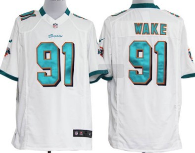 Miami Dolphins 91 Cameron Wake White Game NFL Jersey